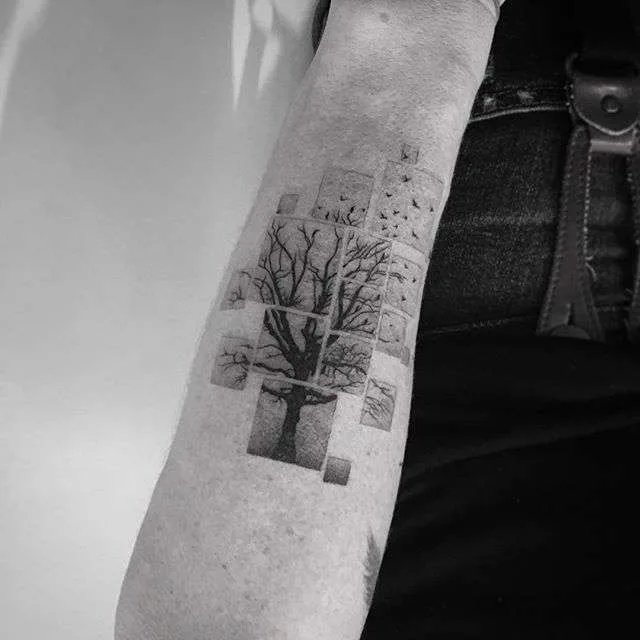 Tattoo artist Balazs Bercsenyi black minimalistic abstraction tattoo | Тату мастер Balazs Bercsenyi черно-белые минималистические абстрактные тату
